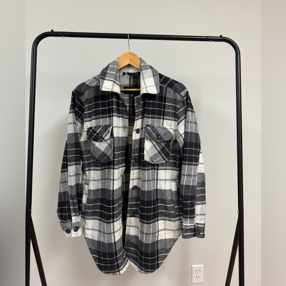 Buffalo David Bitton Black and White Plaid Button Down Shirt